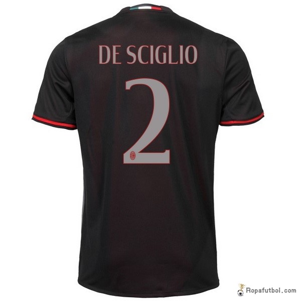 Camiseta AC Milan Replica Primera Ropa De Sciglio 2016/17 Negro